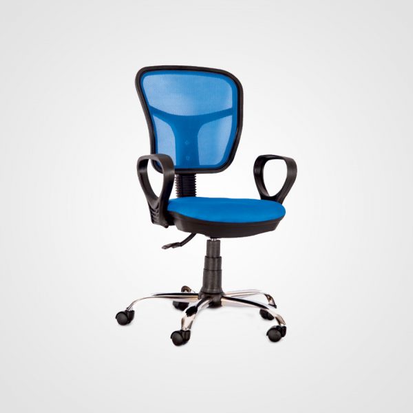 Fileli Sekreter Koltuğu Krom Ayaklı